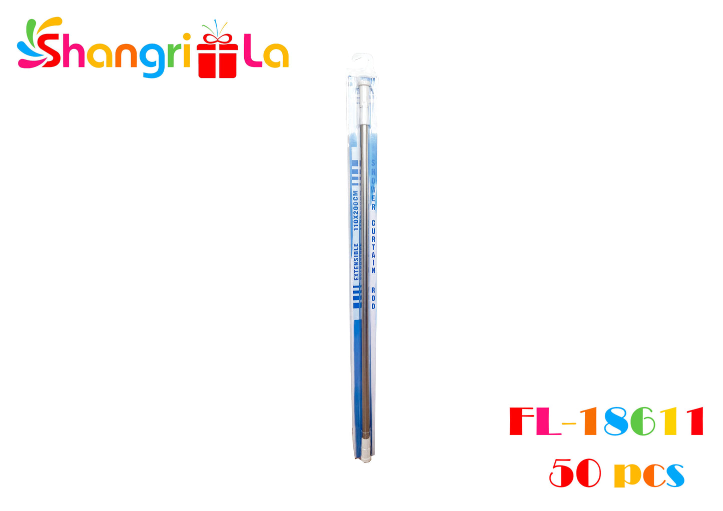 BARRA DE CORTINA FLEXIBLE 110 CM HASTA 200 CM