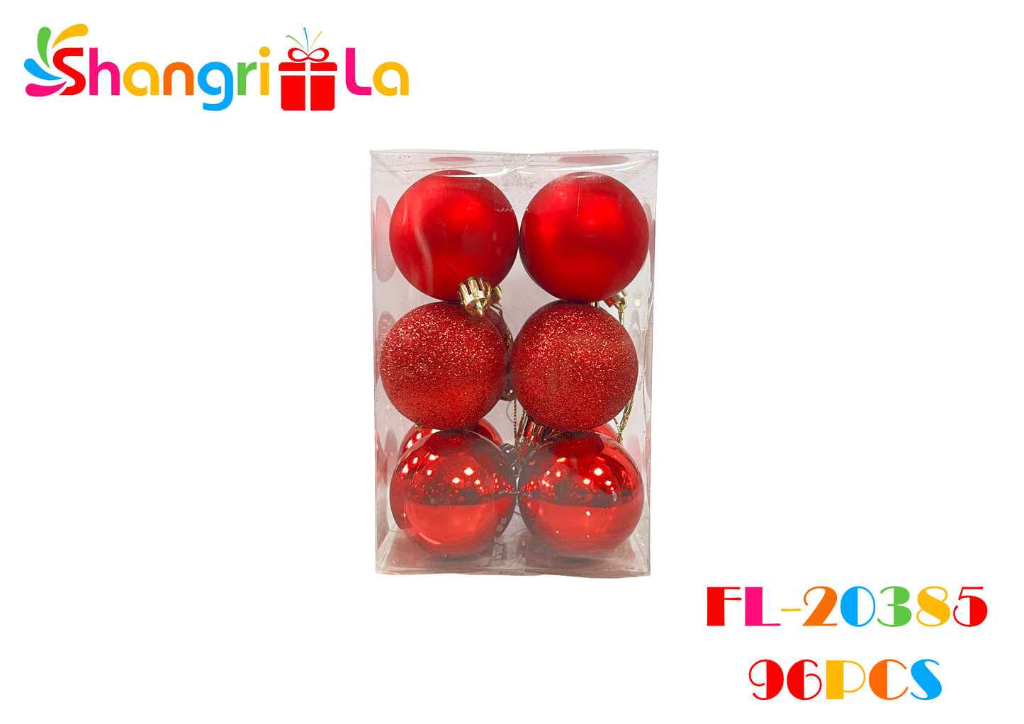 PACK 12 ESFERAS NAVIDEÑAS 15.5CM DIAMETRO