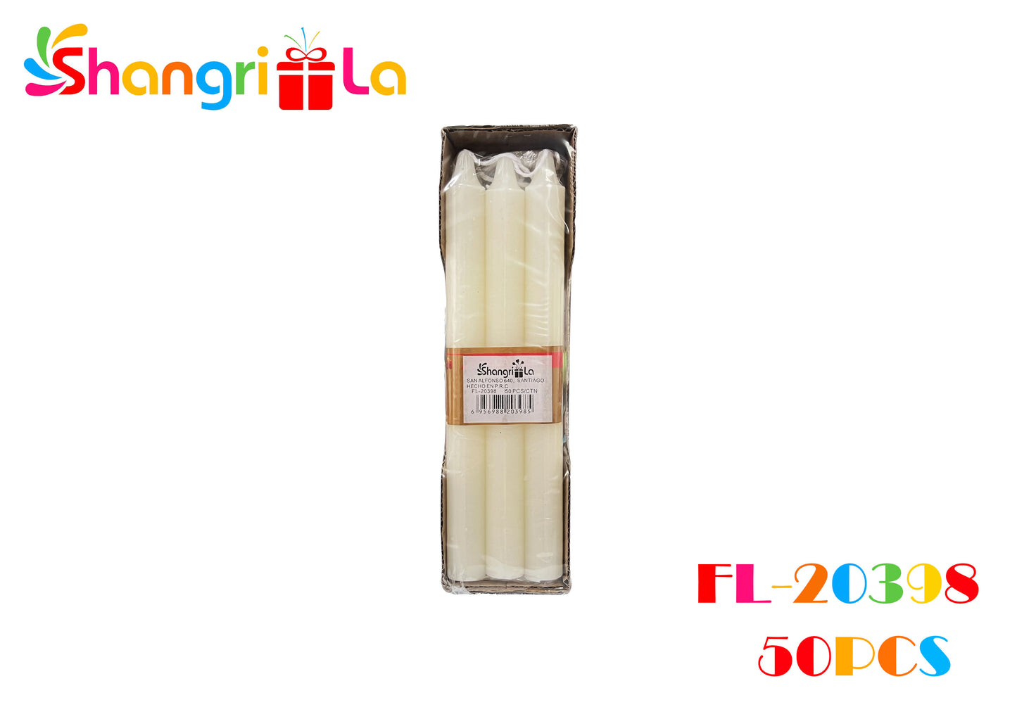 PACK 6 VELAS 20CM