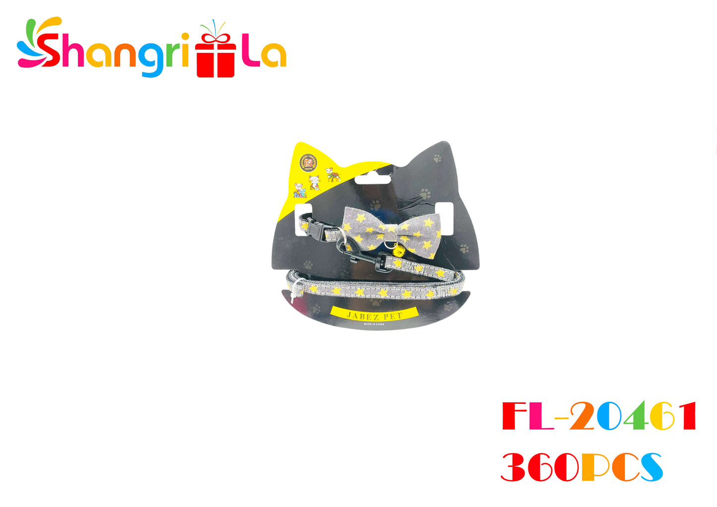 Collar y correa de gato con lazo 113cm