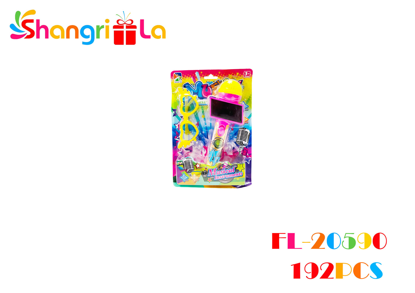 Micrófono de juguetes y lentes para niñas 20cm