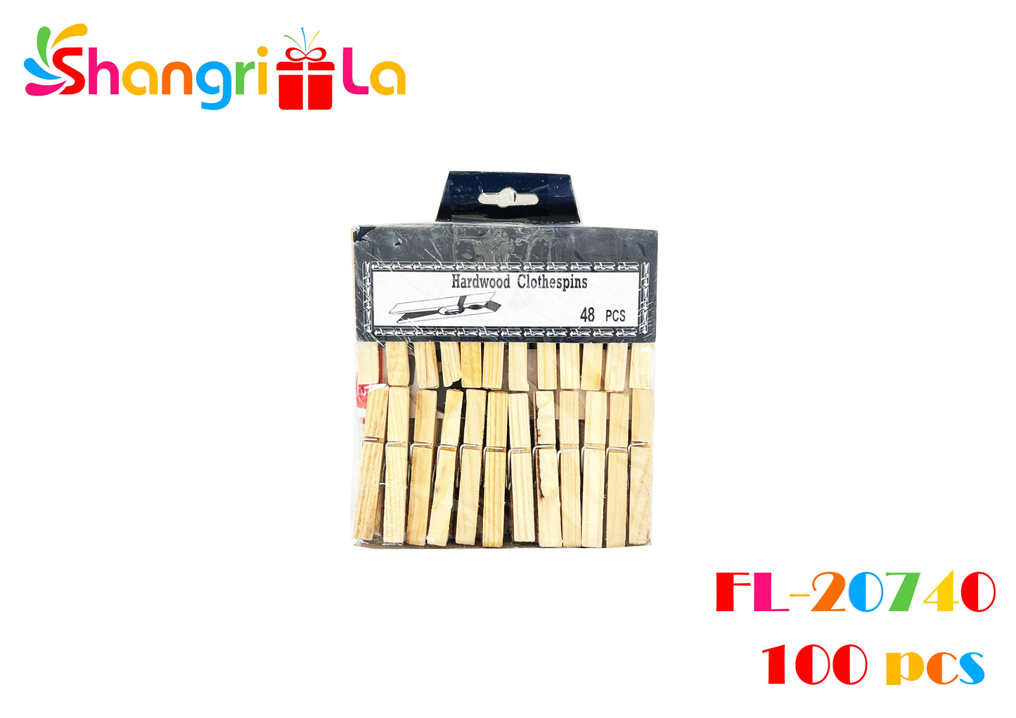 SET 48 PERROS DE ROPA DE MADERA
