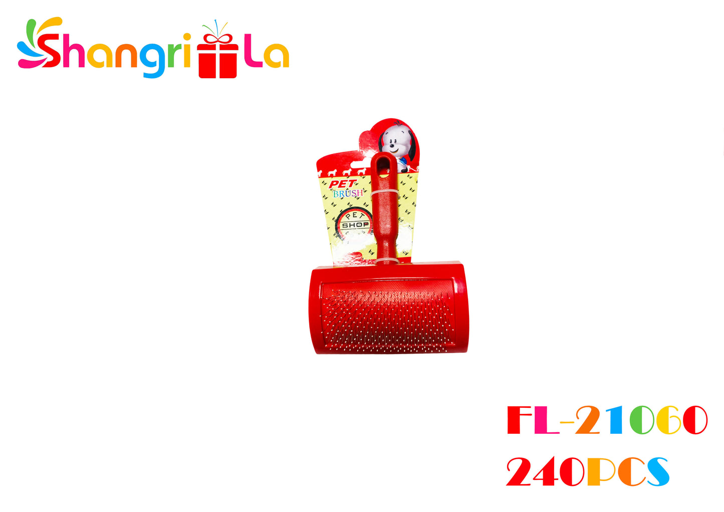 Cepillo raspador de cerdas de acero para perros gato 17*10cm