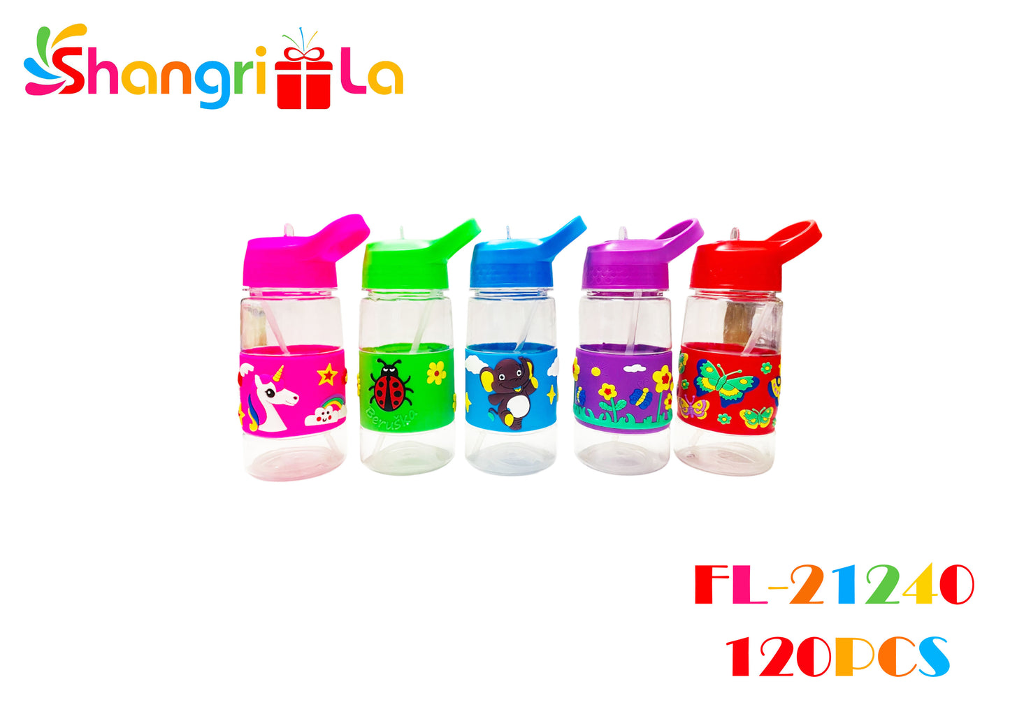 Botella con bombilla para niños 17cm * 23de diámetro
