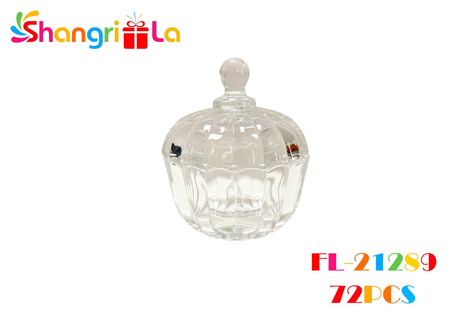 Azucarero de vidrio con tapa 10cm * 27cm de diámetro