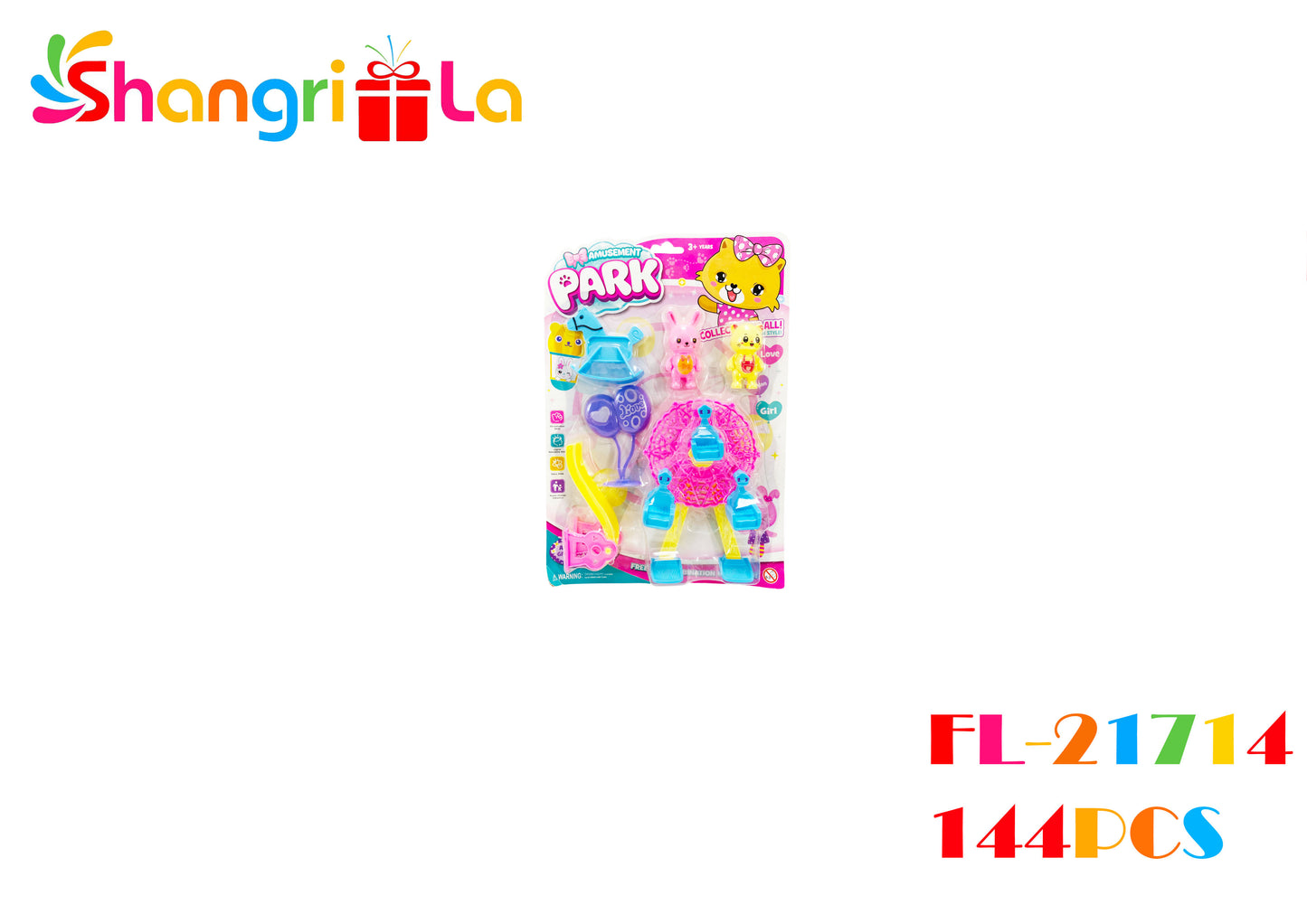 Parquesito de juegos con carrusel para muñequitos