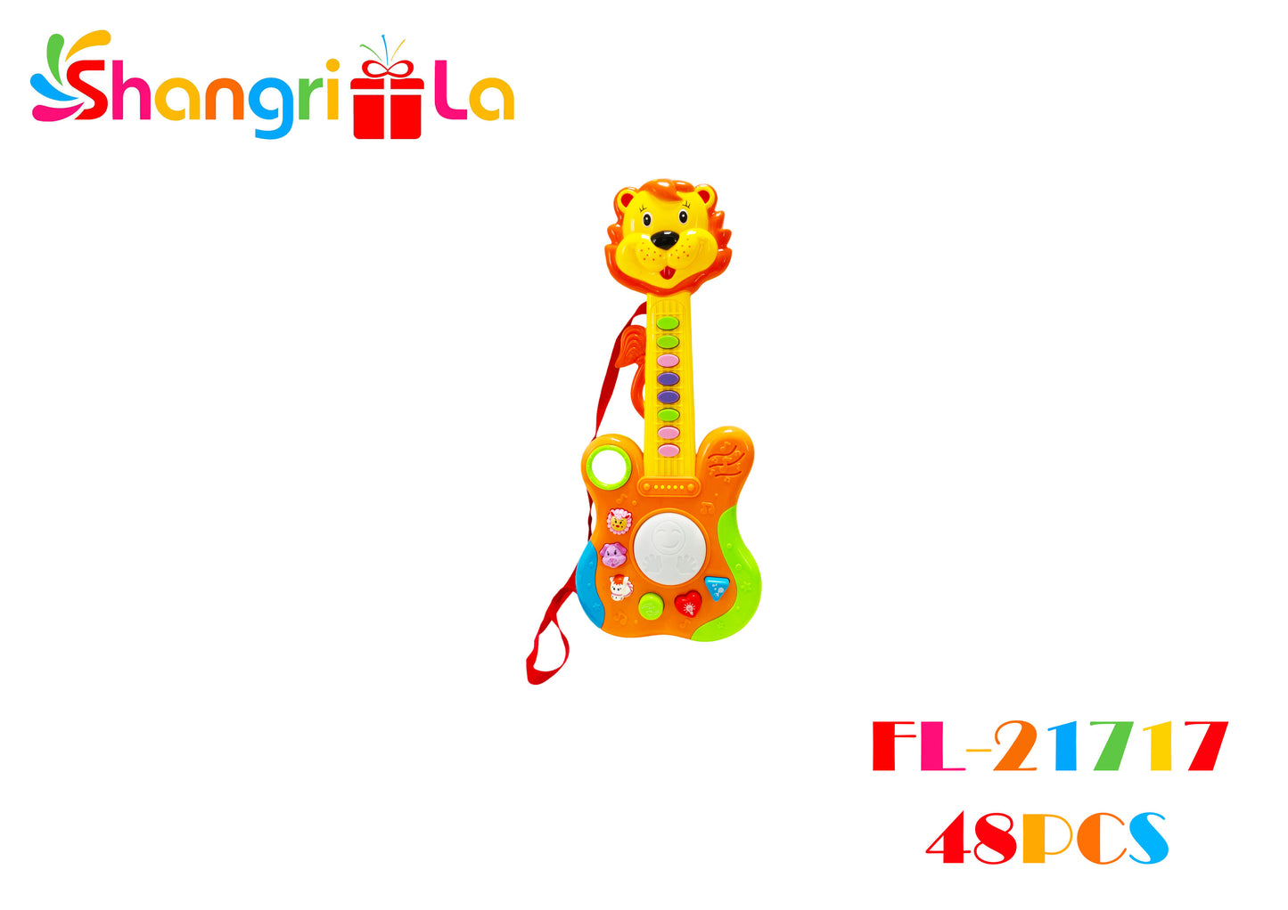 Juguete guitarra infantil con musica y luces para bebes 43*15cm