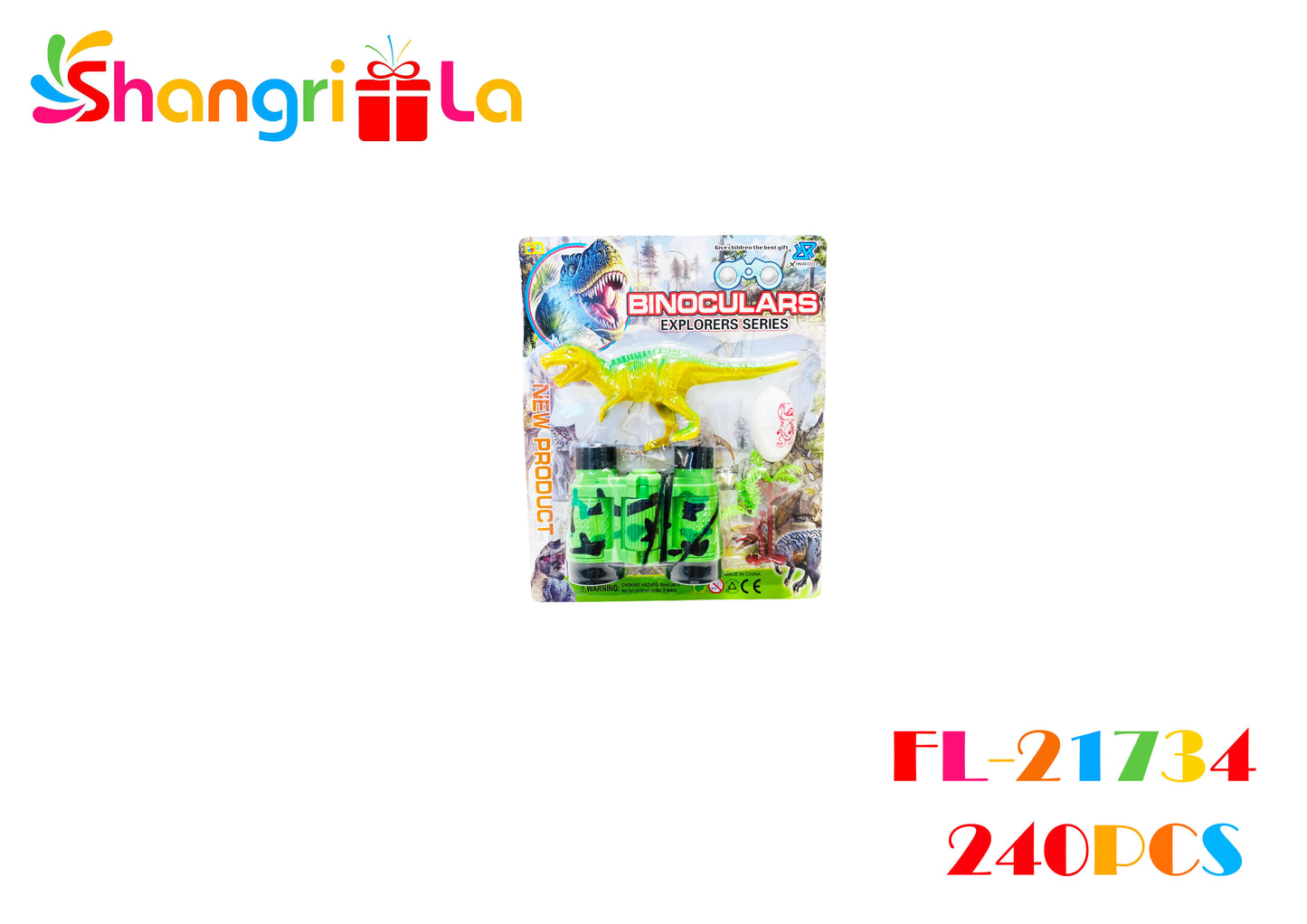 Binoculares exploradores con juguete de dinosaurio 11*8.5cm