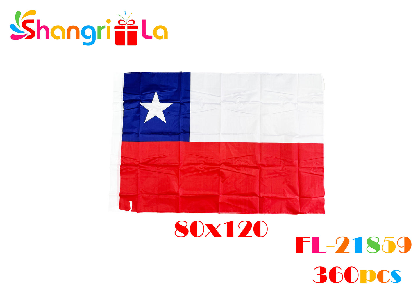 BANDERA DE CHILE 80X1.20CM