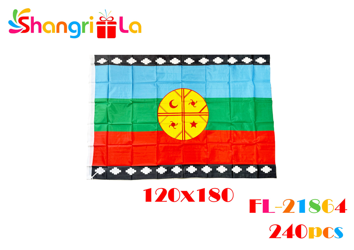 BANDERA MAPUCHE 120 x 180 CM