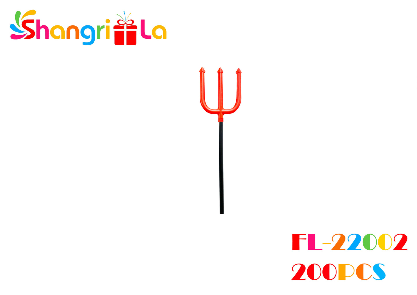 Tridente rojo de halloween 110cm