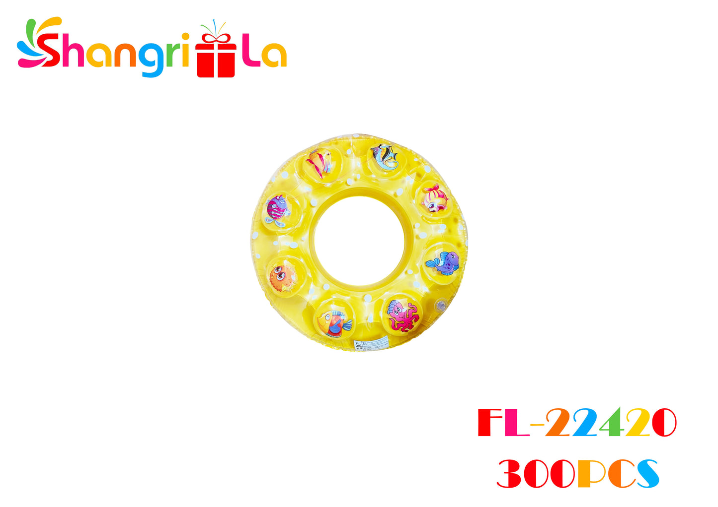 Flotador inflable de peces para niños 152cm de diámetro