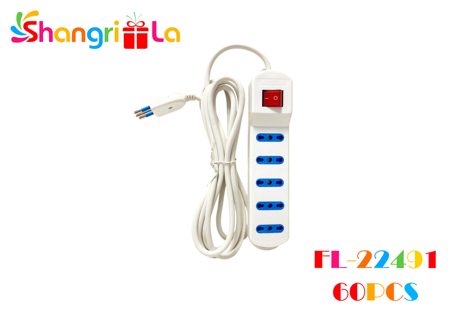 Alargador zapatilla 5 conectores 3m