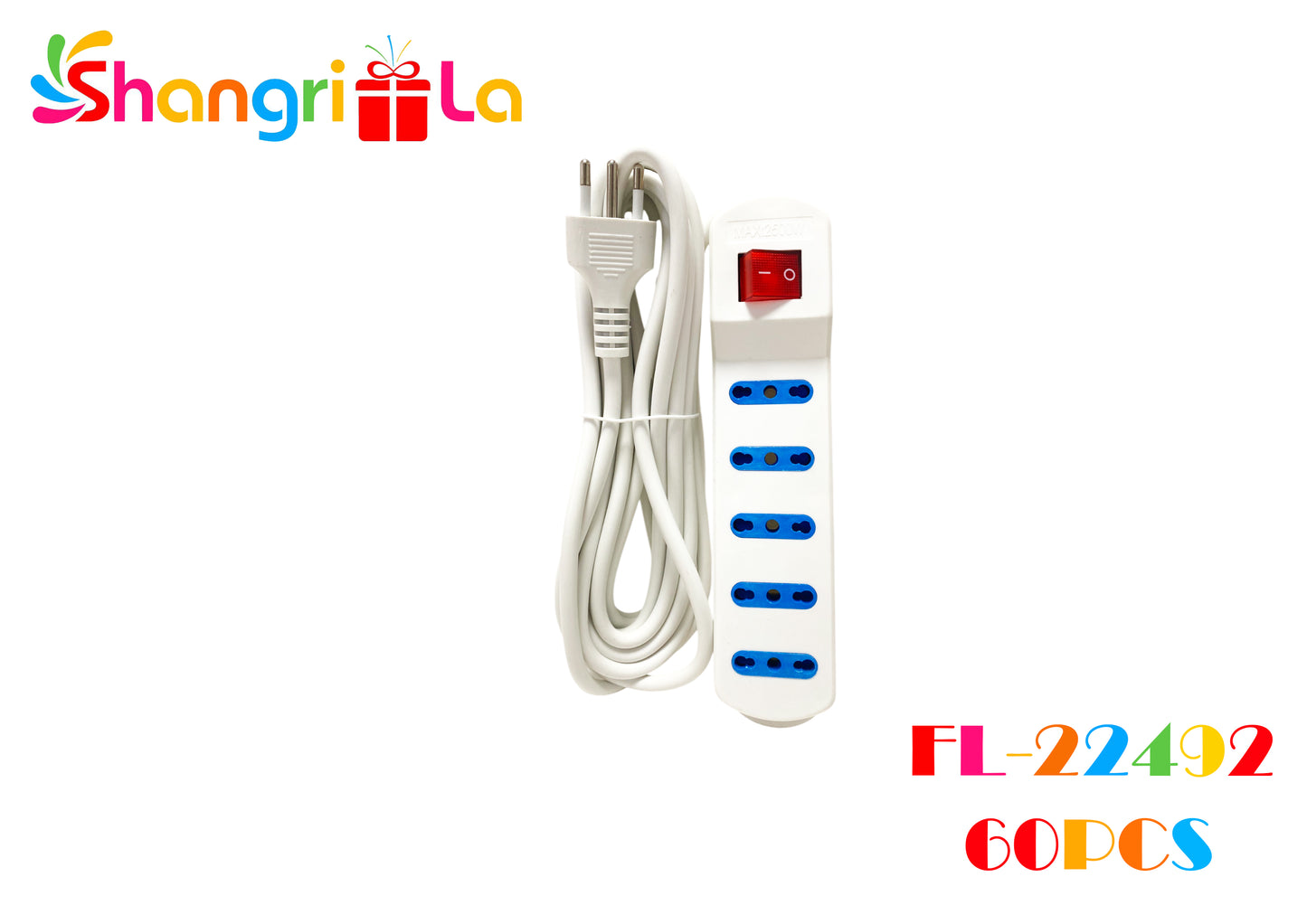 Alargador zapatilla 5 conectores 5m