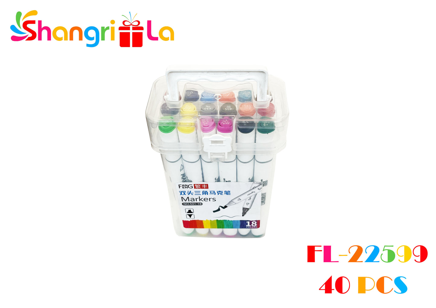 SET 18 PLUMONES PERMANENTES DE COLORES