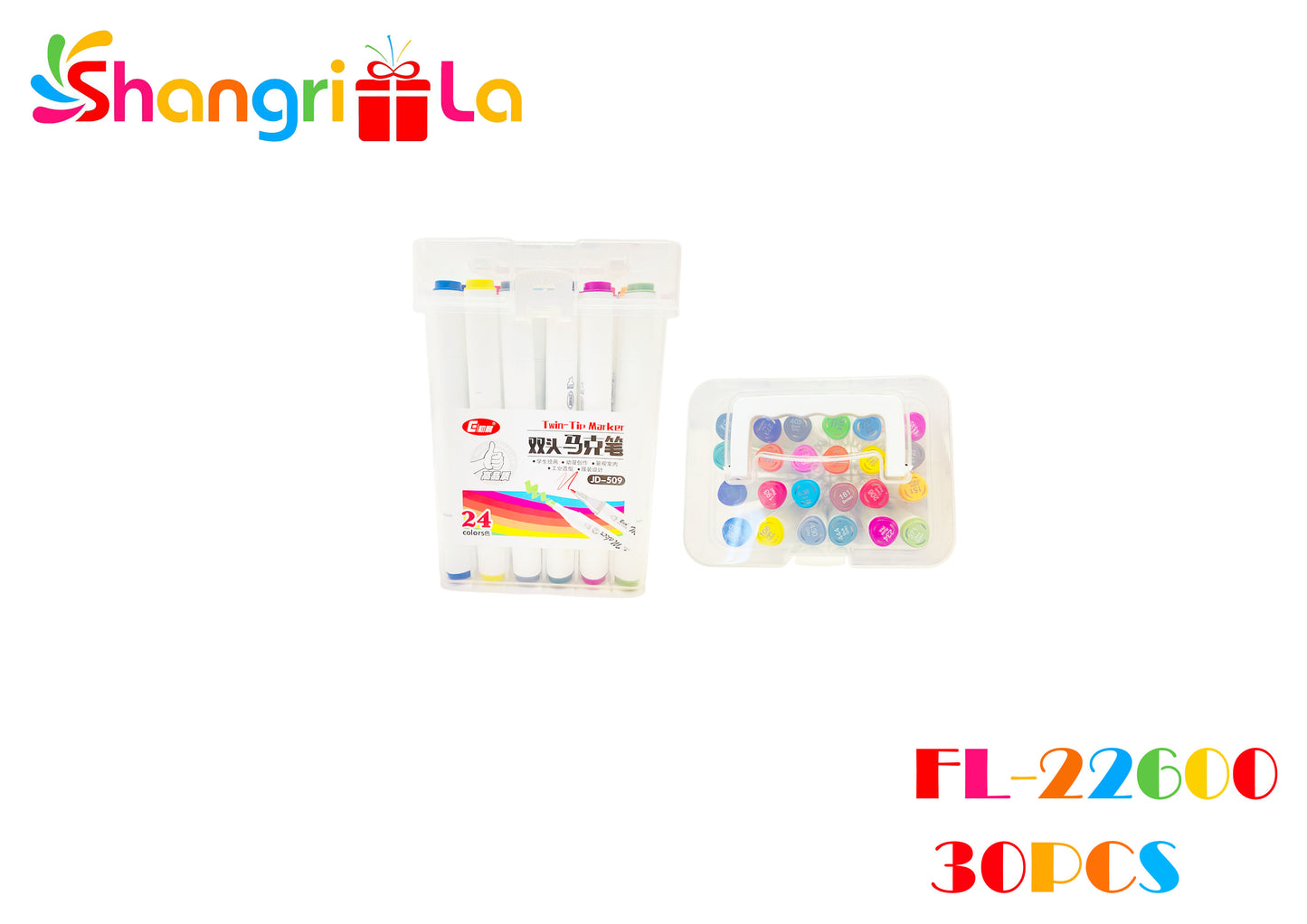 SET 24 PLUMONES PERMANENTES DOBLE PUNTA