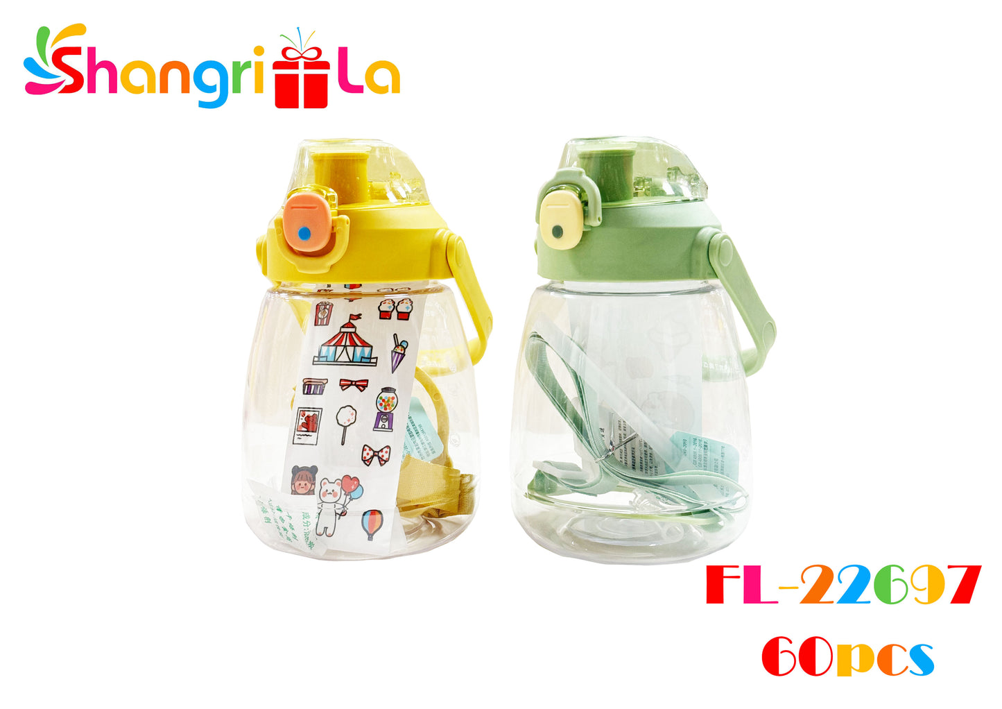 BOTELLA DE AGUA CON STICKERS