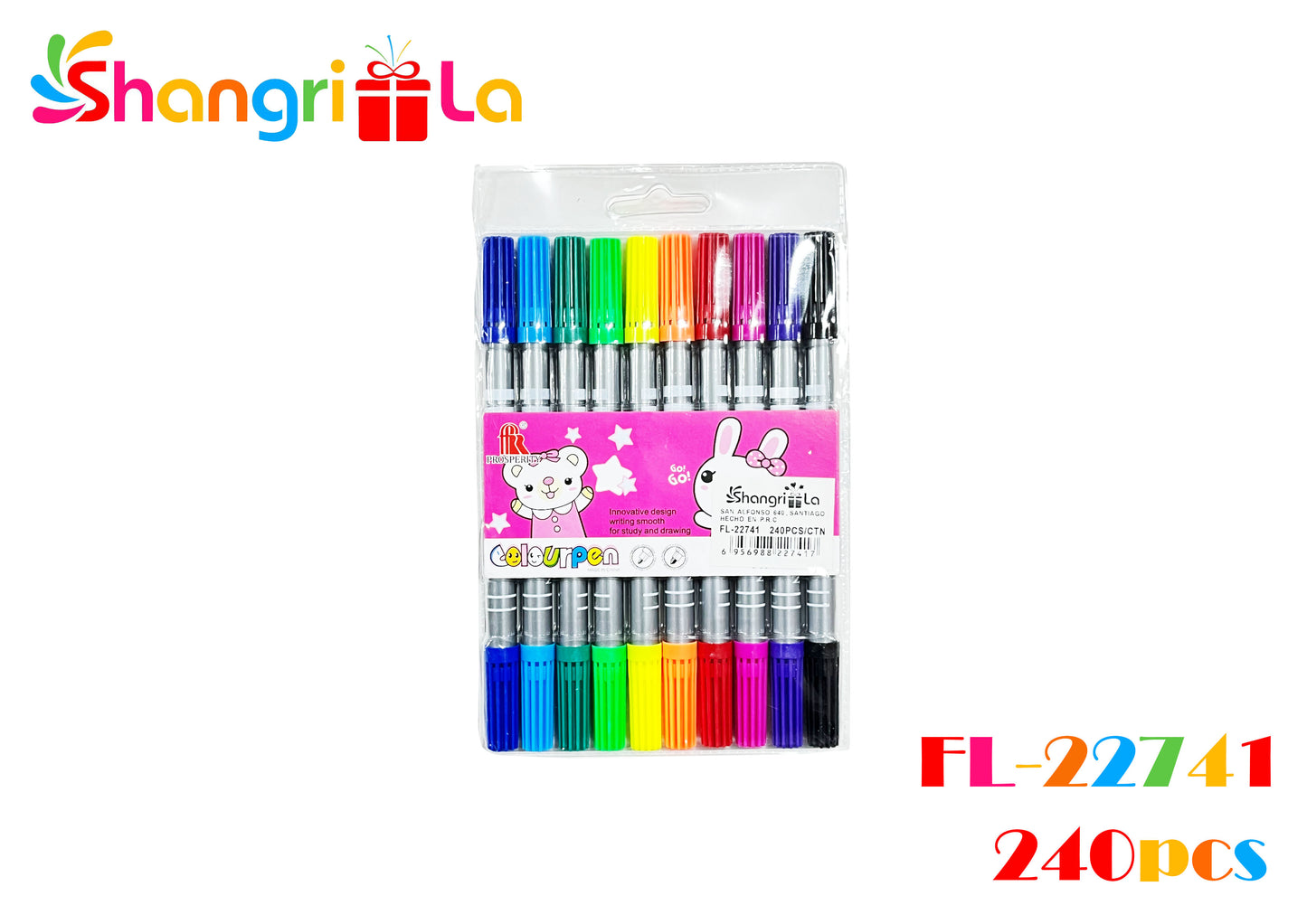 SET 10 PLUMONES DOBLE PUNTA