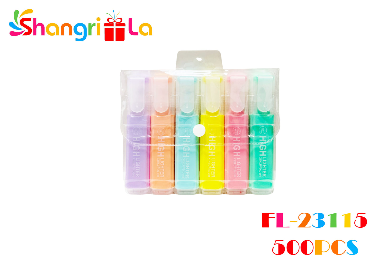 Set de 6 destacadores color pastel