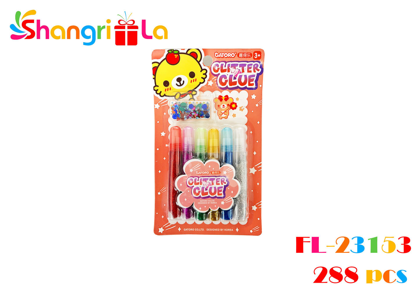 SET 6 LAPICES GLITTER + BOLSA LENTEJUELAS