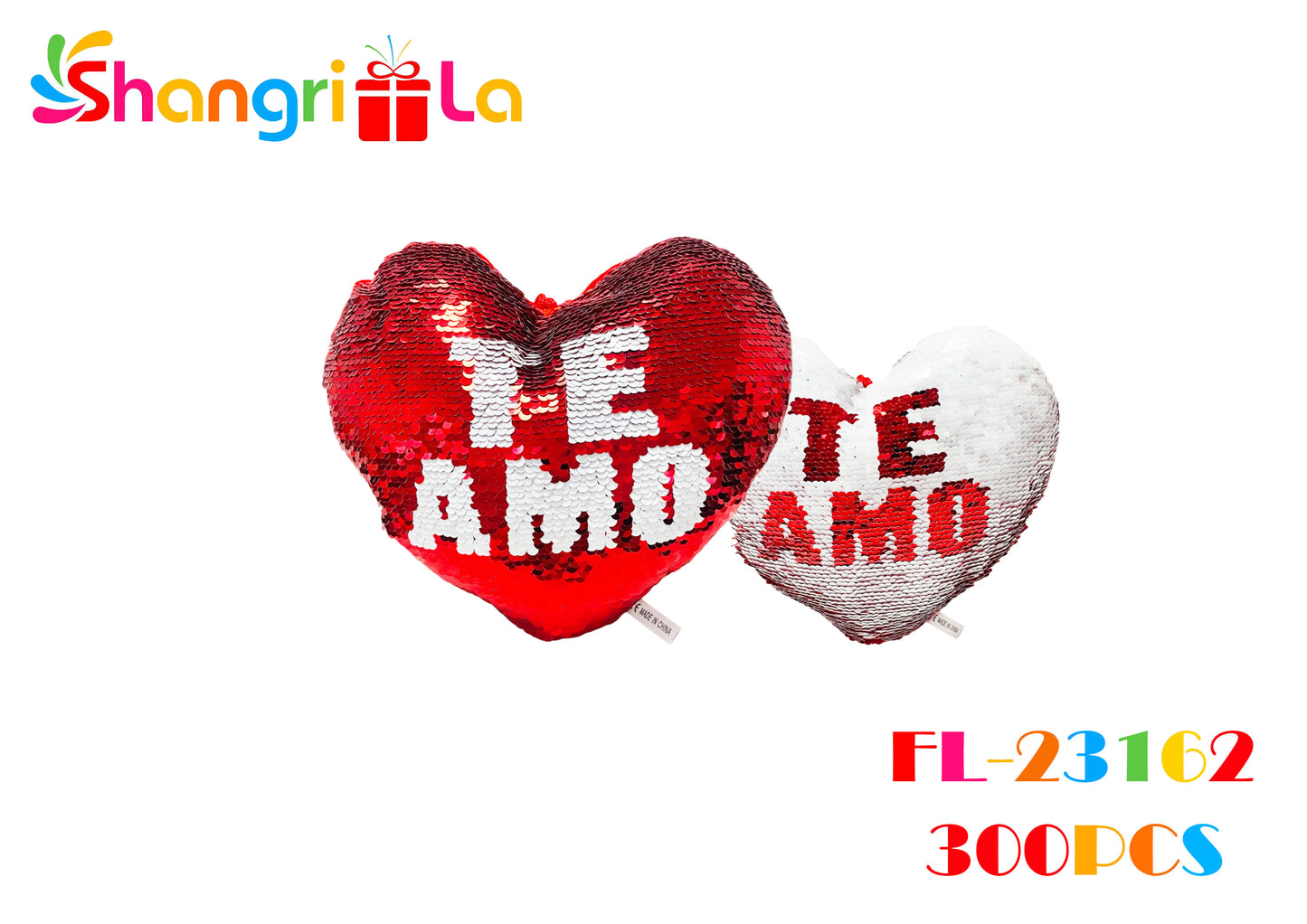 CORAZON CON LENTEJUELAS 25CM