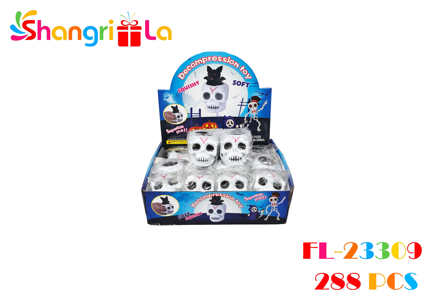 1 UNIDAD DE CALAVERA DE GOMA APRETABLE CON MURCIELAGO