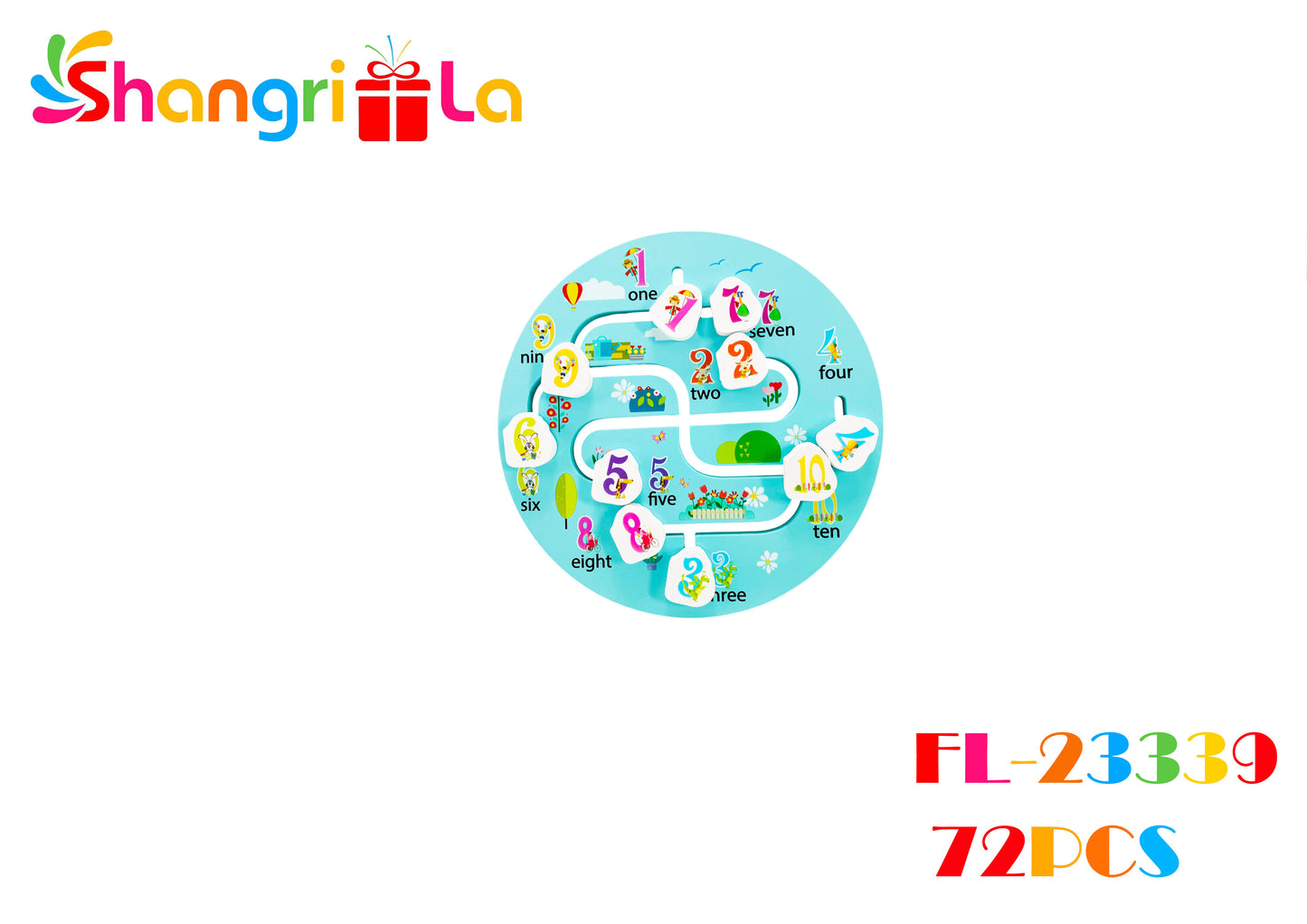 Rompecabezas de laberintos de cambio de /Números/Animales de dibujos Animados 23.5*23.5