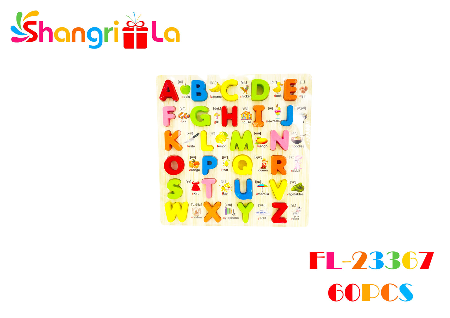Abecedario de madera para niños 30*30cm