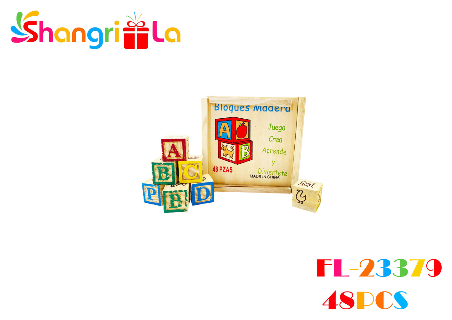 Bloques de madera didácticos para niños, con letras y números