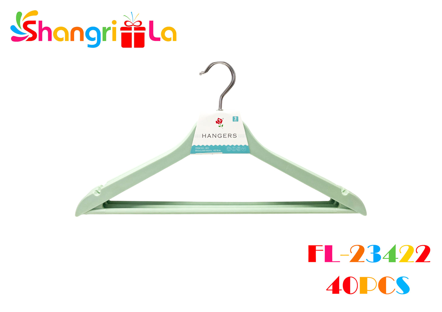 Set de 3 colgadores 42.5cm