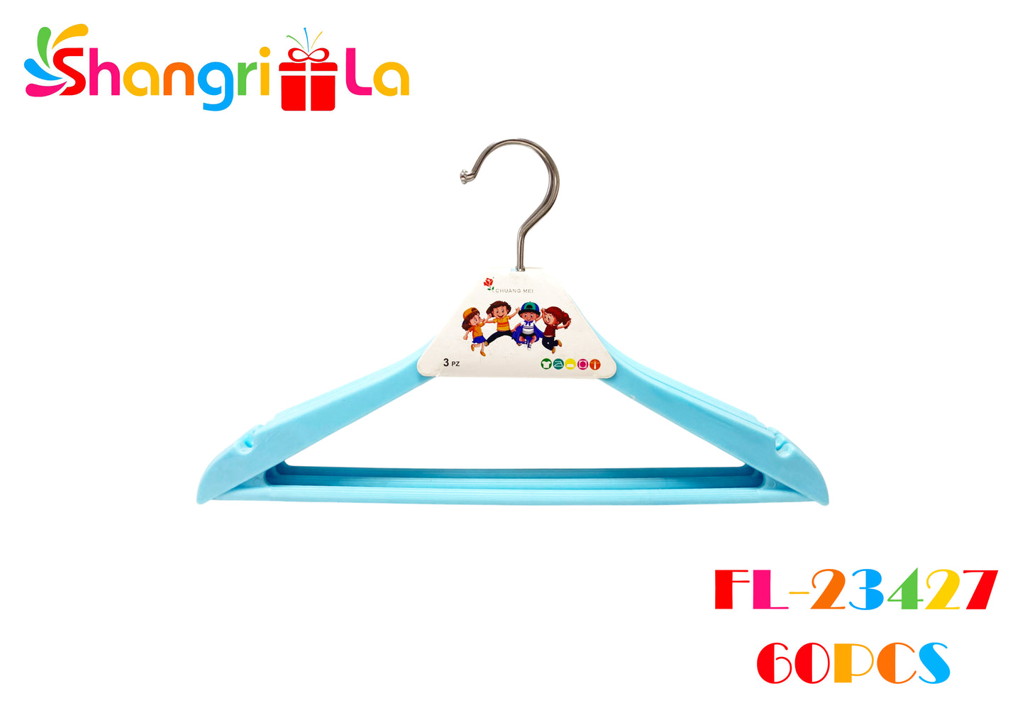 Set de 3 colgadores 34*20cm