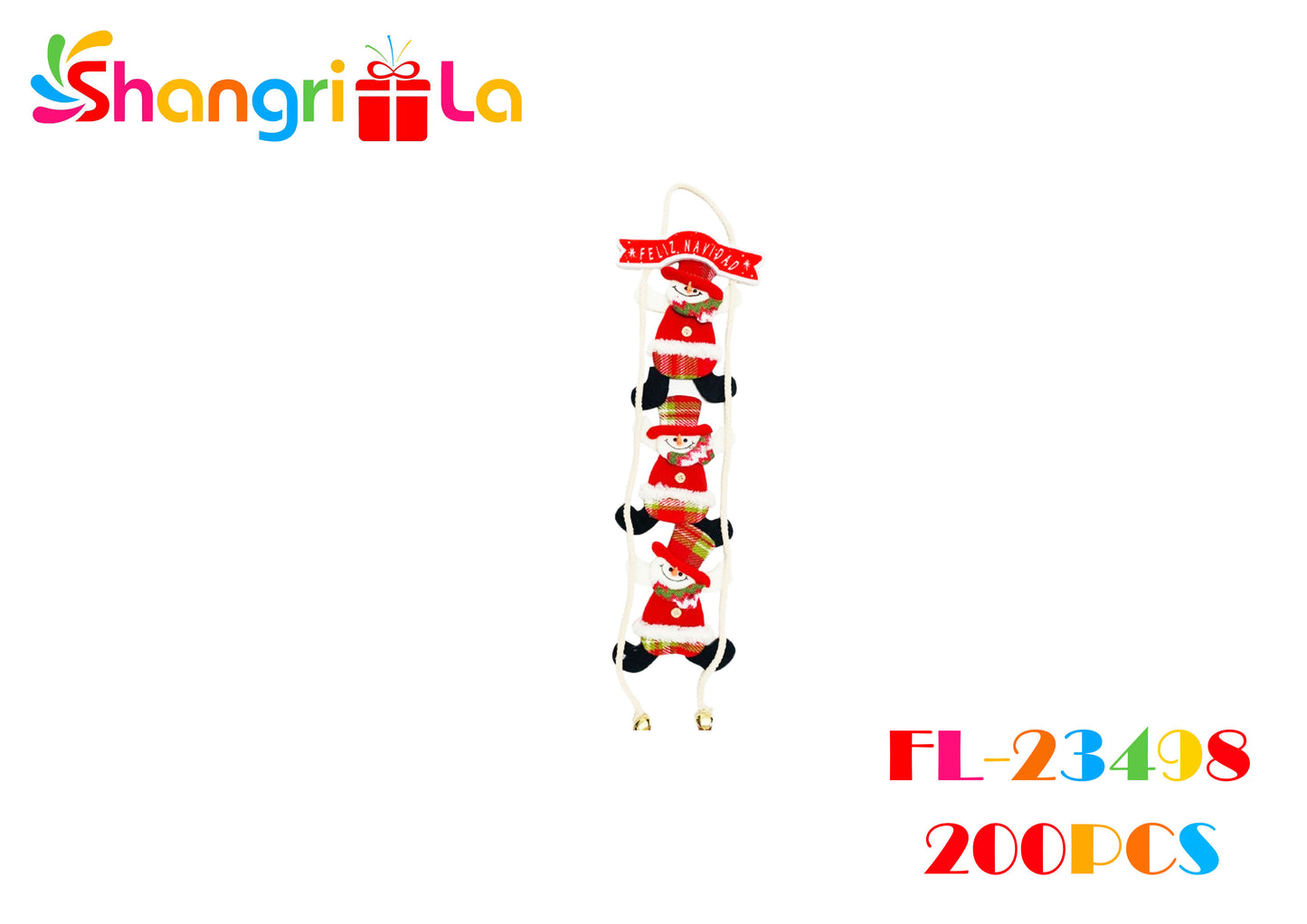 Adorno colgante de navidad, monos de nieve 72cm