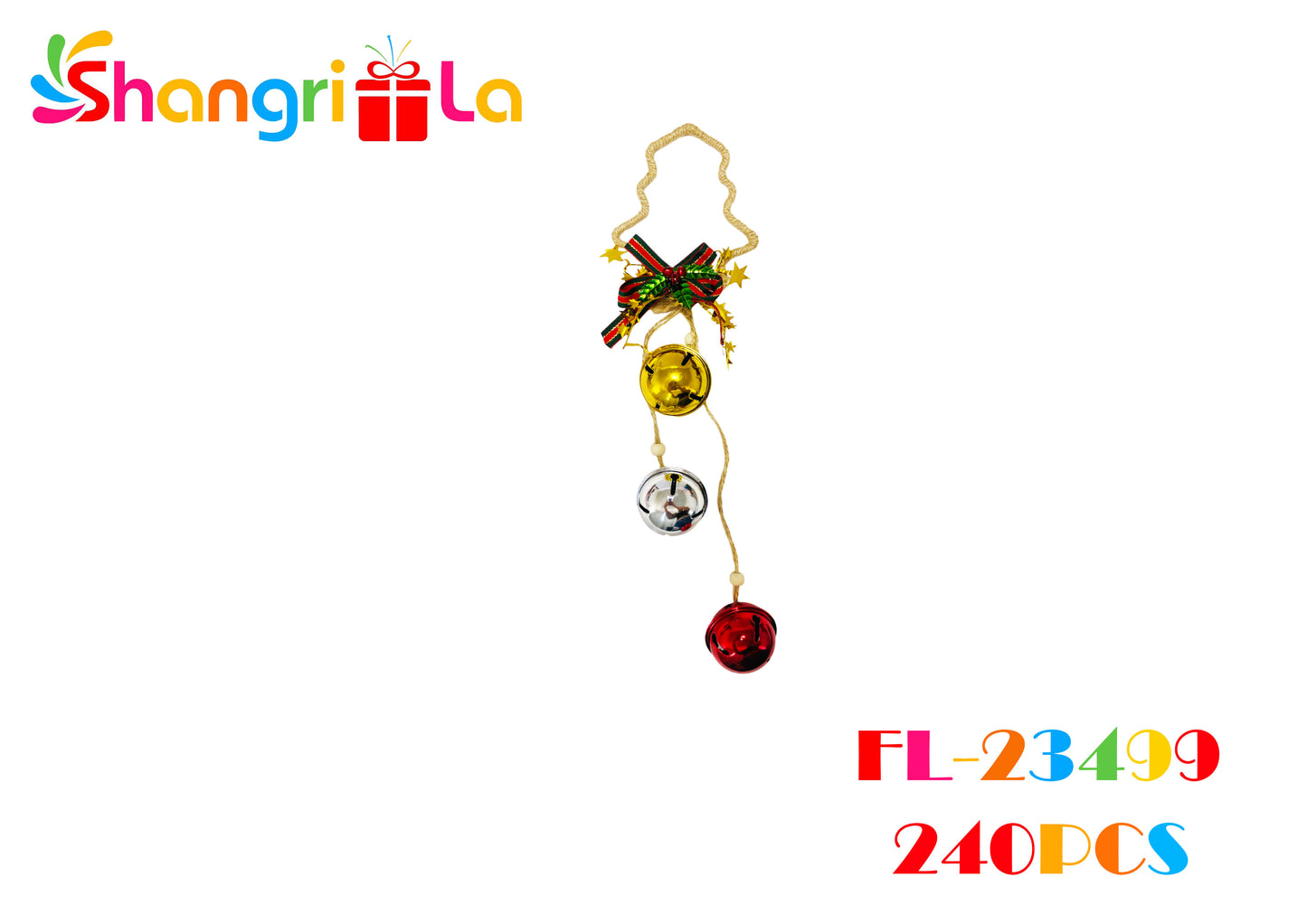 Adorno navideño con campanas 40cm