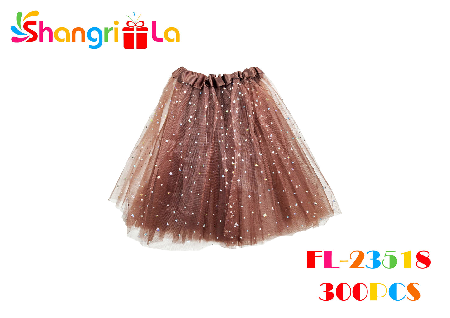 TUTÙ ELASTICADO CON BRILLANTINA DE ESTRELLAS