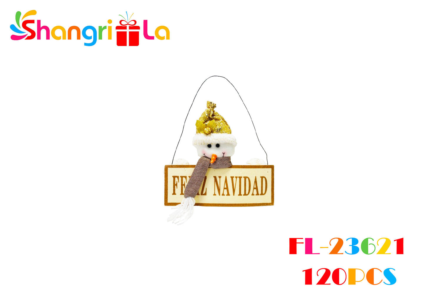 Adorno colgante de feliz navidad 26.5*25cm