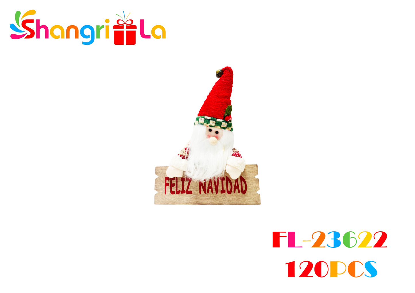 Adorno colgante Feliz Navidad 25.5*38cm