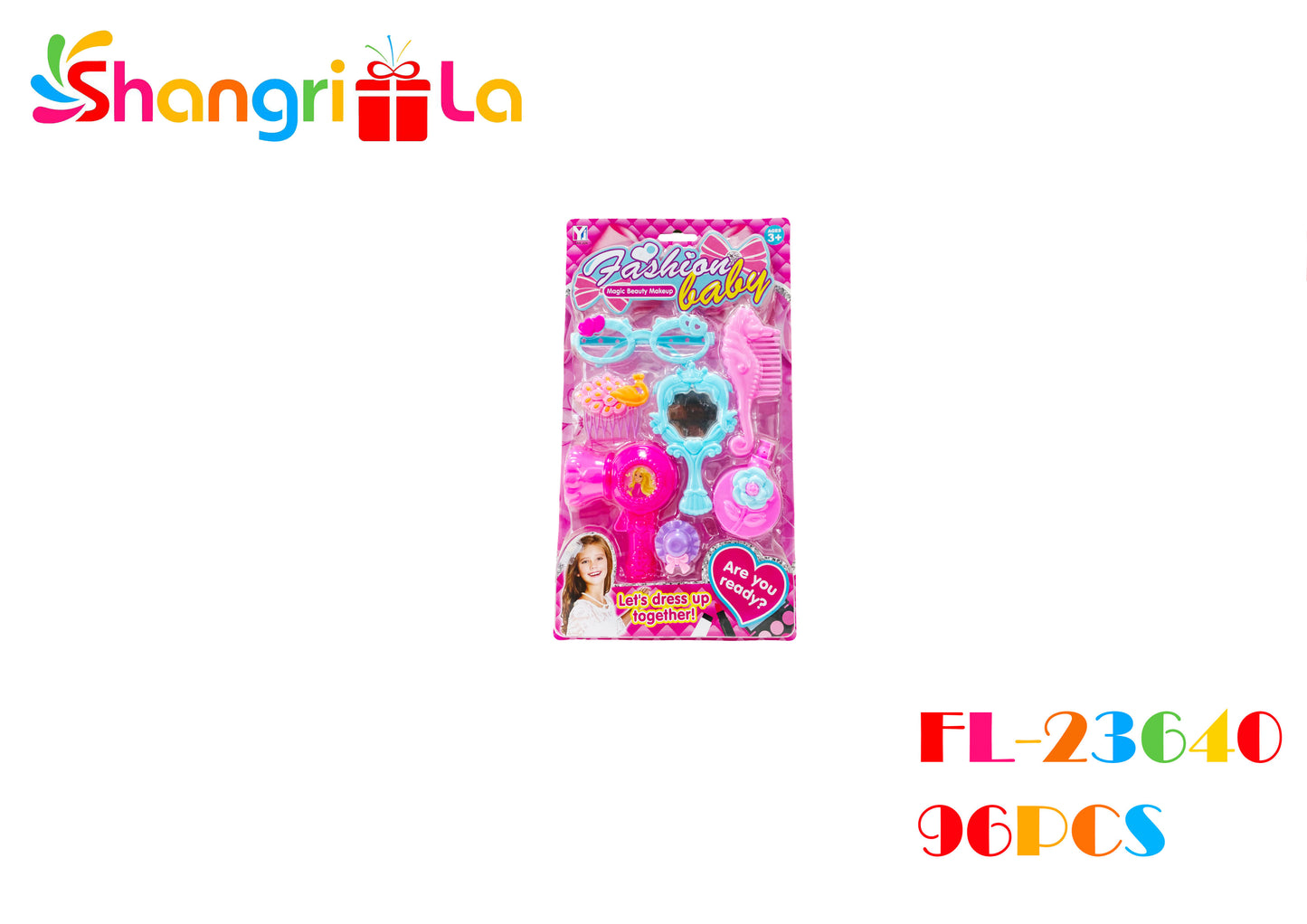 Set de 7 accesorios de belleza de juguete para niñas