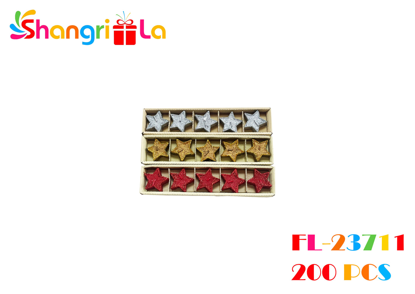 VELAS EN FORMA DE ESTRELLA X5