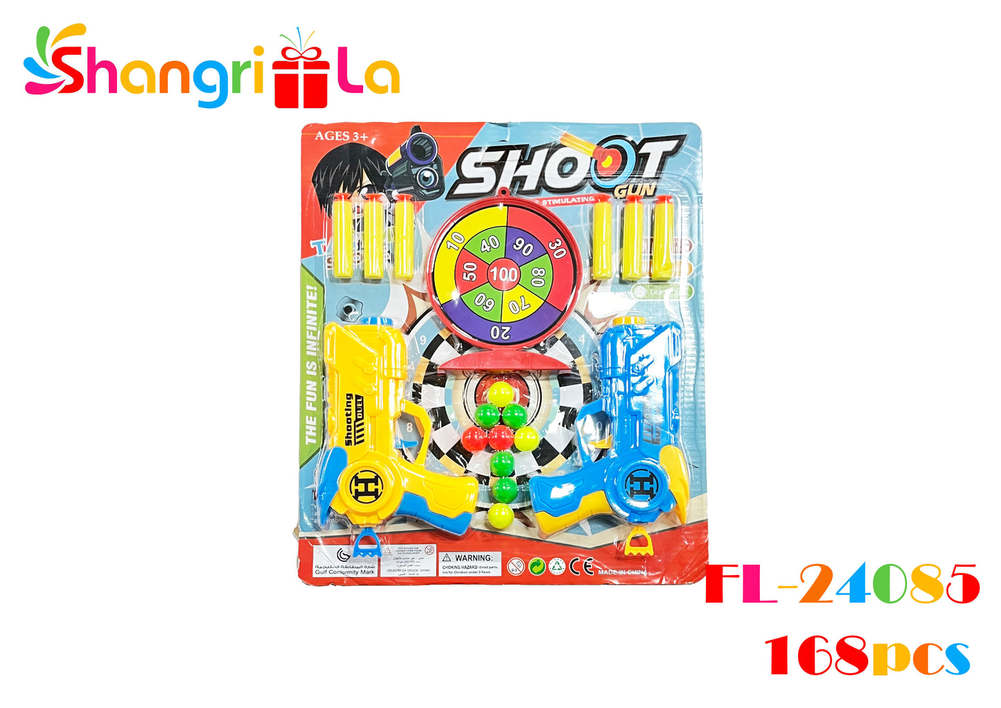 PACK PISTOLA DE JUGUETE CON BALINES