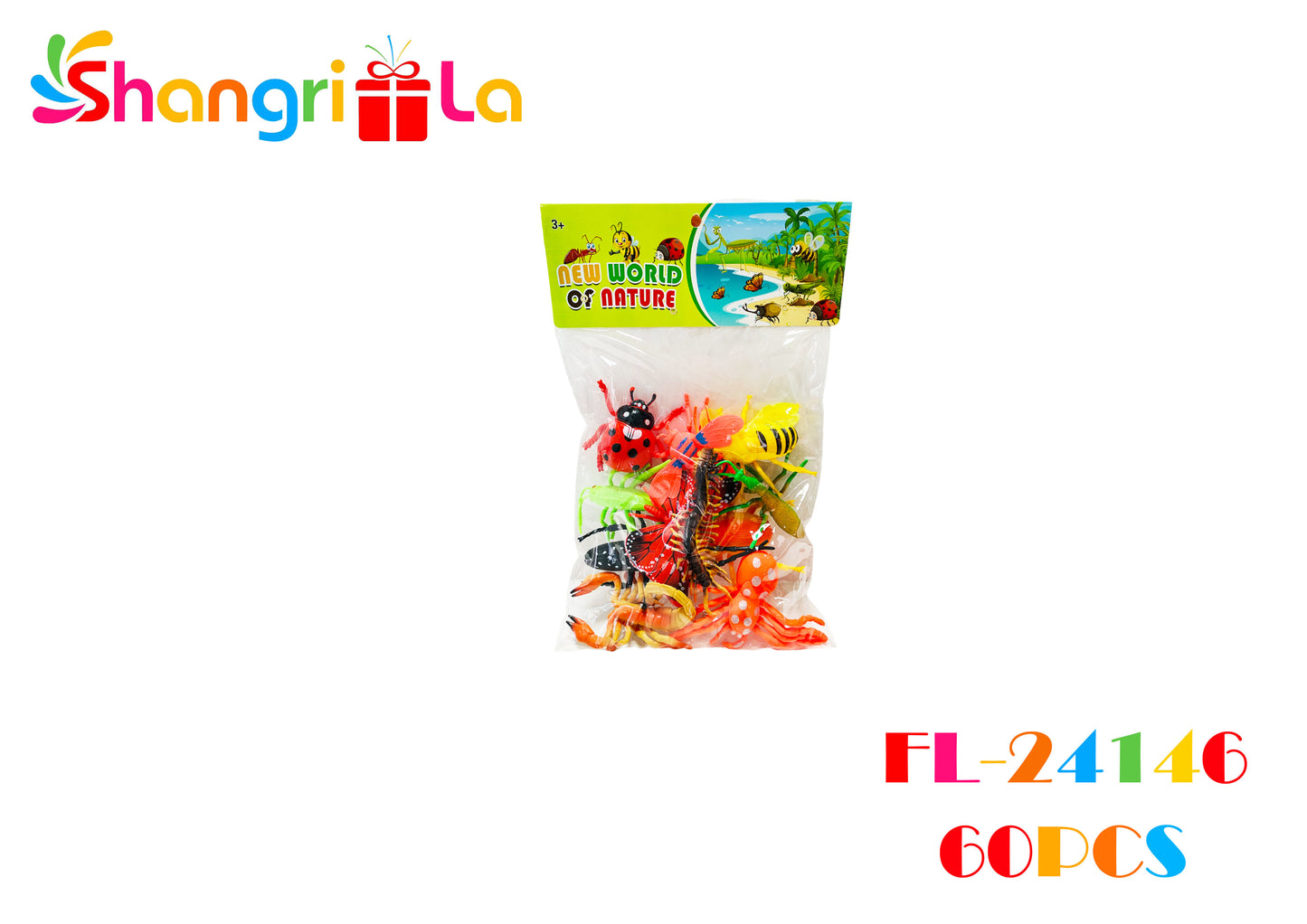 Paquete de 10 insectos de plastico para niños