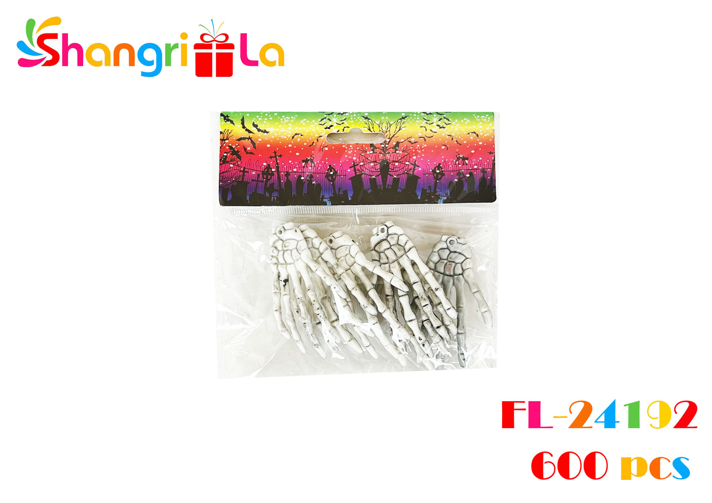 SET 6 MANOS DE ESQUELETO DECORATIVAS