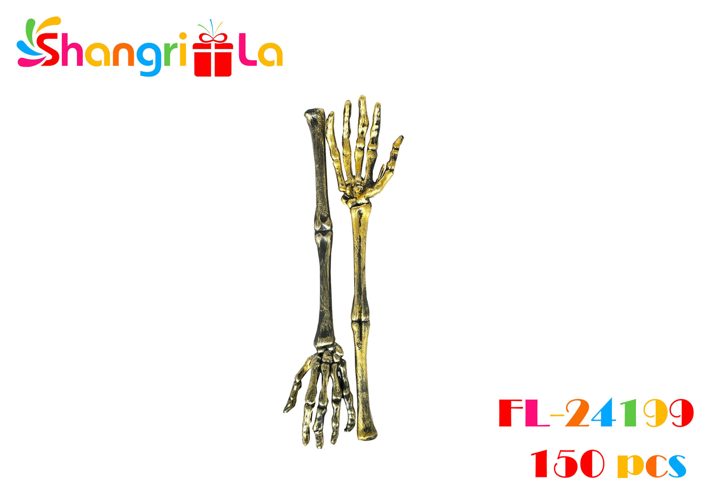 PAR MANOS ESQUELETICAS DE METAL - PLASTICO 31 CM