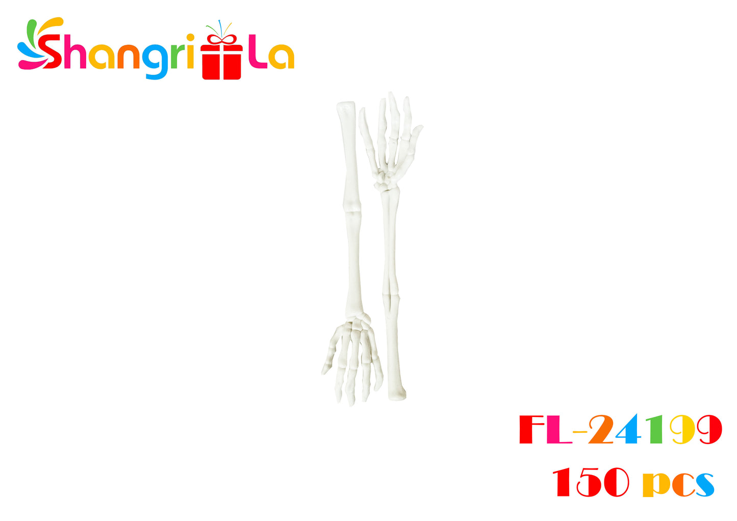 PAR MANOS ESQUELETICAS DE METAL - PLASTICO 31 CM