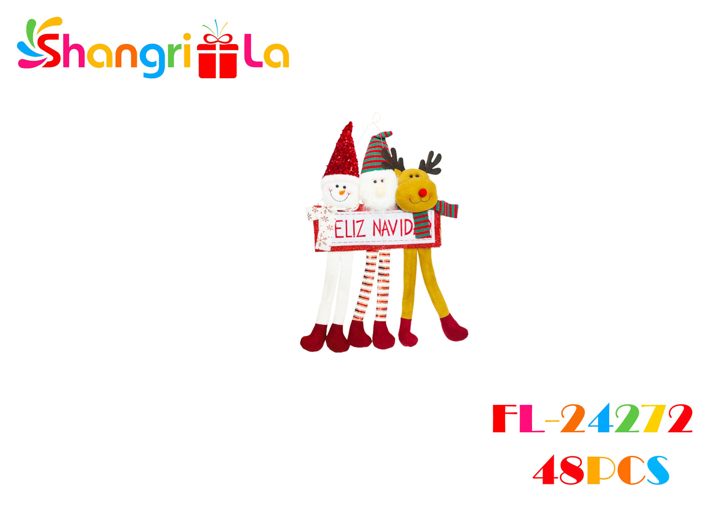 Adorno colgante de feliz navidad 65*36cm