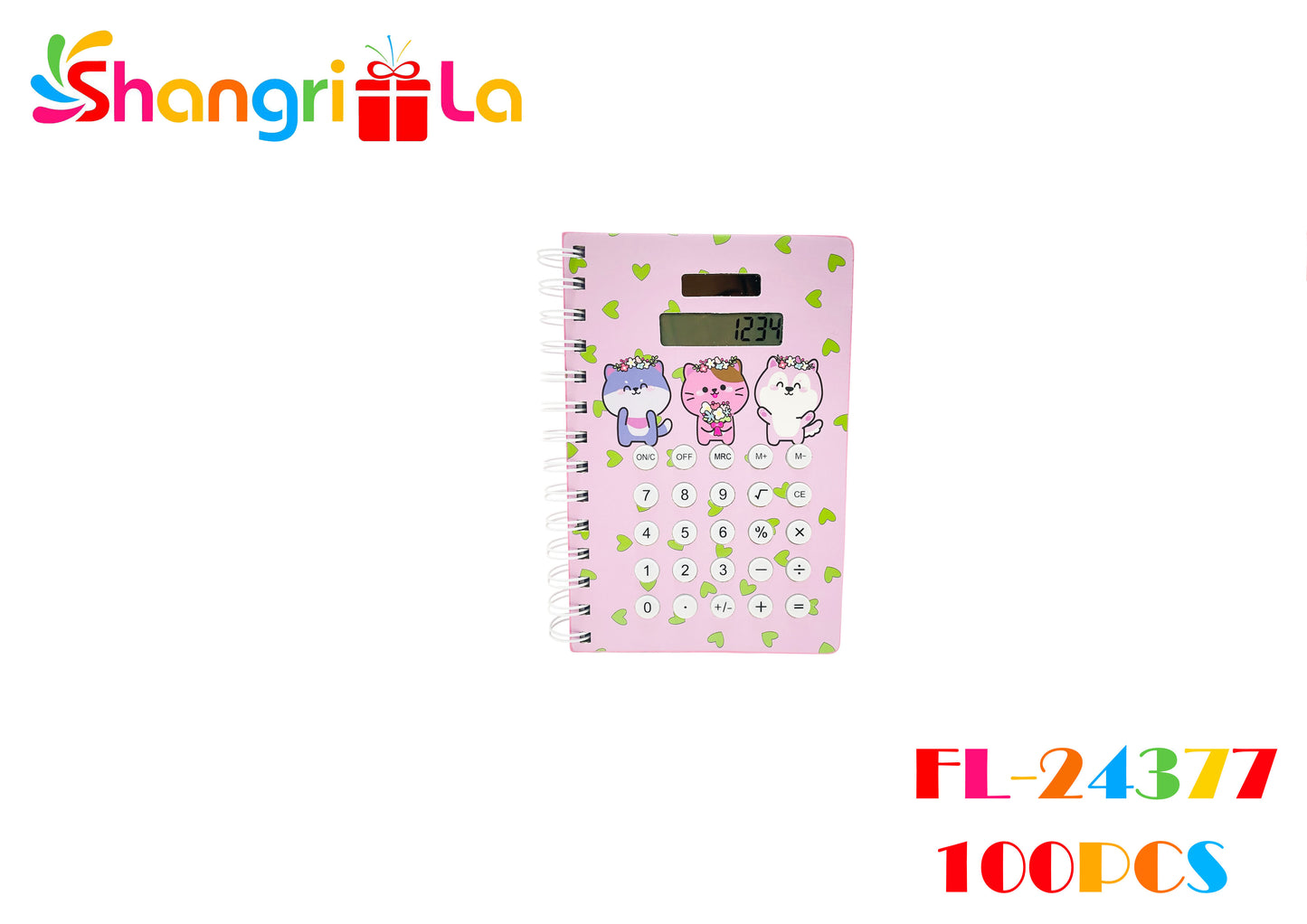 Libreta con calculadora con monitos 18.5*12cm