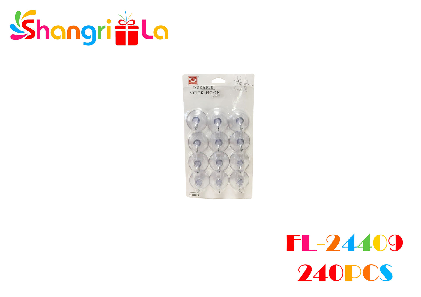 Pack de 12 ganchos con succión de silicona