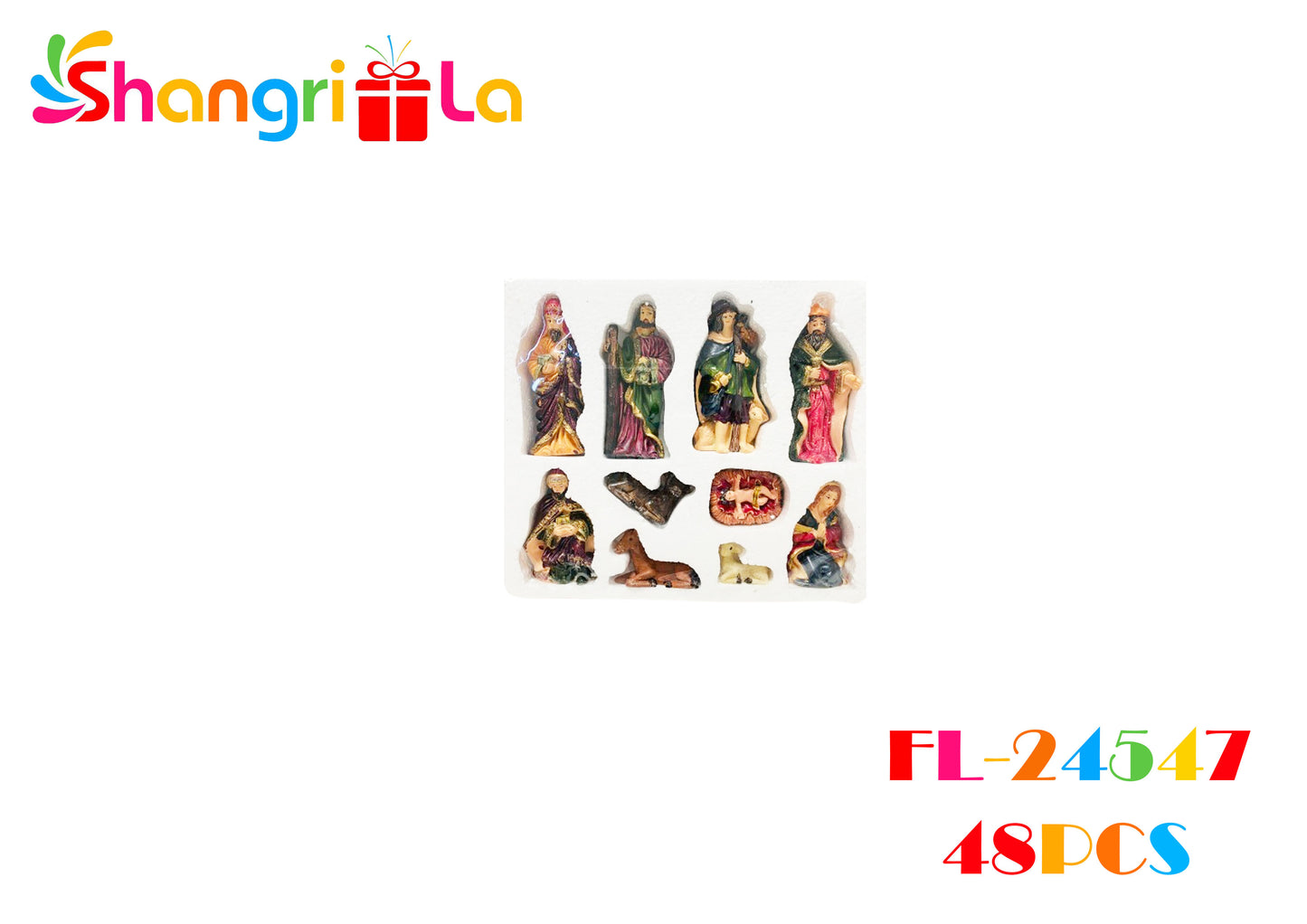Set de 10 figuras para nacimiento 18.5*22cm