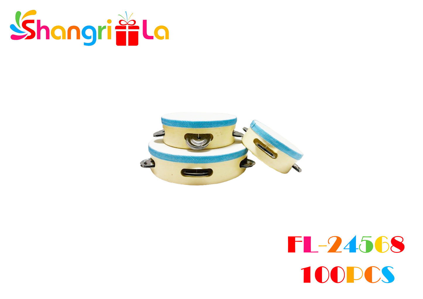 Set de 3 panderetas de juguete