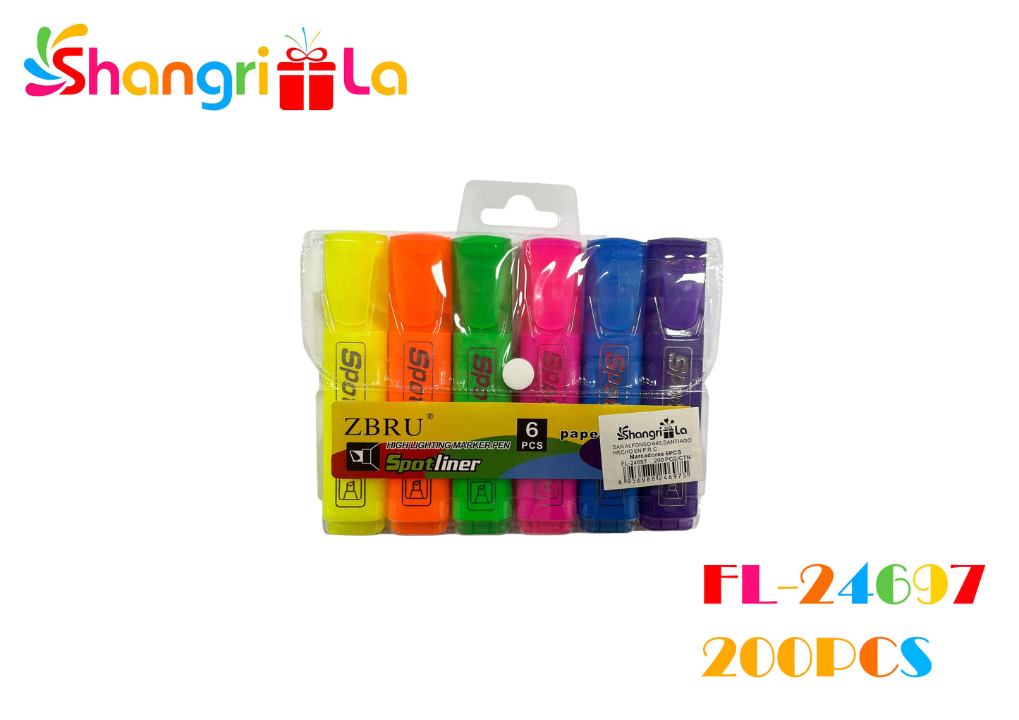 DESTACADORES FLUORESCENTES 6 PCS