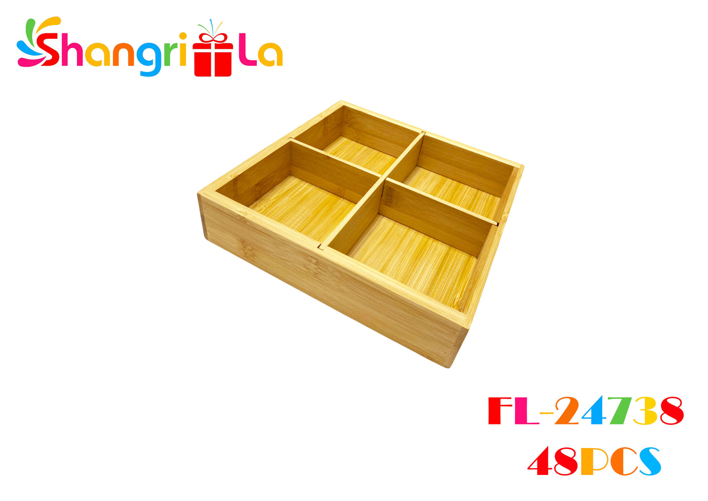 Organizador de madera 4 espacios 21.5*4cm